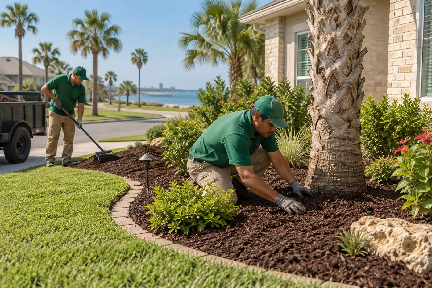 Mulch Installation in Corpus Christi: Fall Bed Refresh