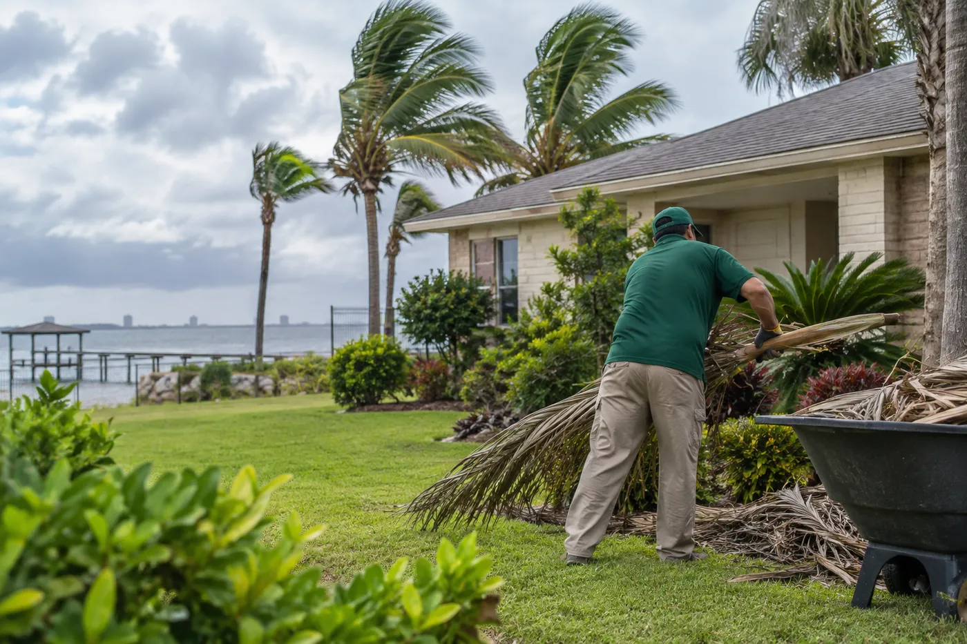 Tropical Storm Yard Prep in Corpus Christi This Week